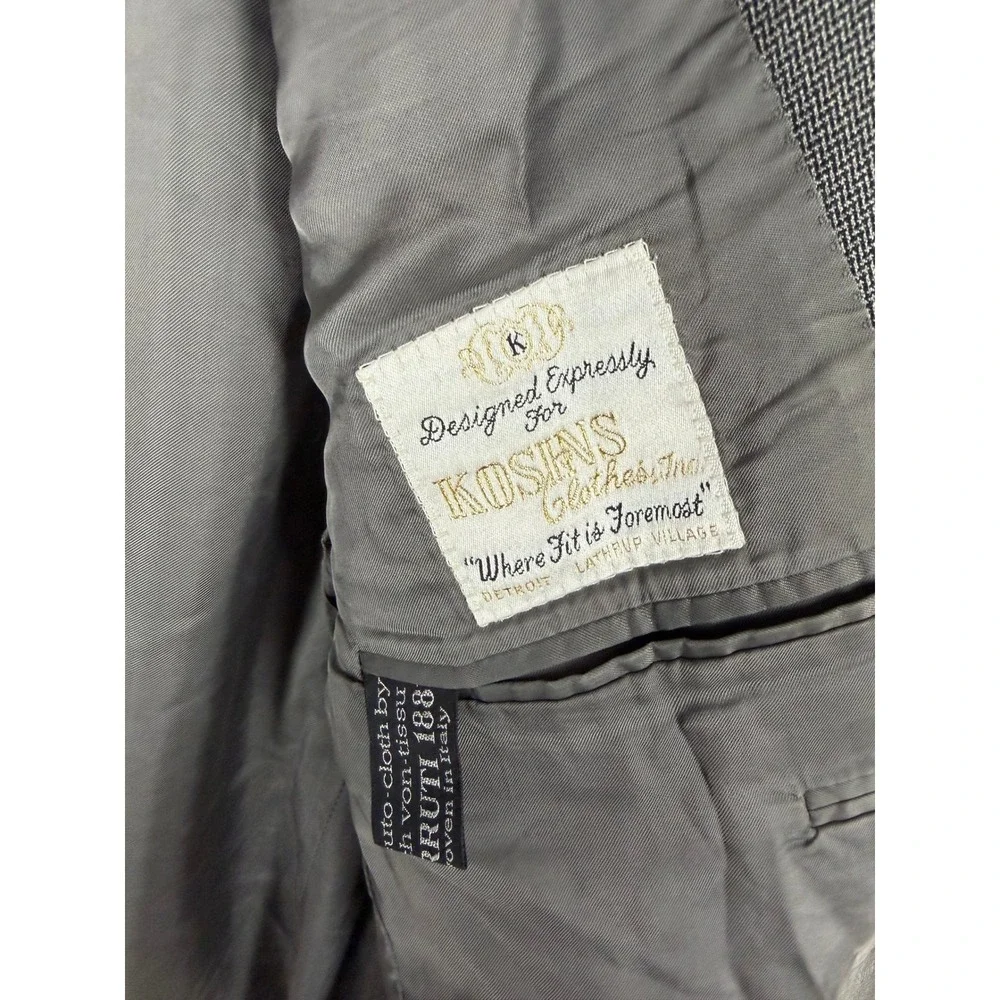 Canali Milano Mens Gray‎ Wool 2 Piece Suit Cerruti Fabric 34x29 Made in Italy